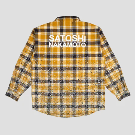 Satoshi Nakamoto Shattered Glass Flannel