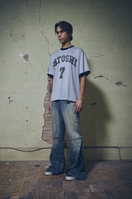Satoshi Nakamoto Glitter Ringer 7 Tee