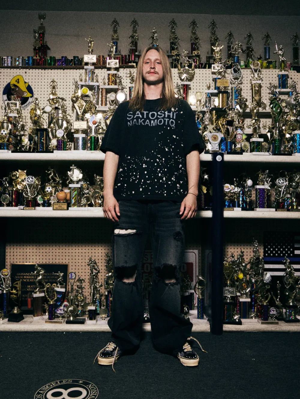 SATOSHI NAKAMOTO DESTROYED LUKE TEE BLACK