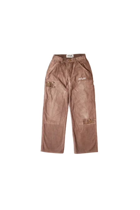 Satoshi Nakamoto Frayed Carpenter Pant Brown