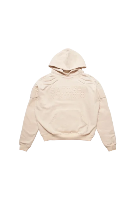 Satoshi Nakamoto Moto Hoodie Dirty White