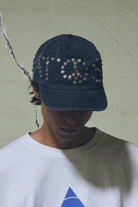 Satoshi Nakamoto Studded Wrap Around Hat